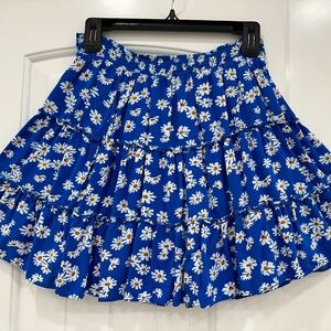 Skies Are Blue Ruffled Skirt